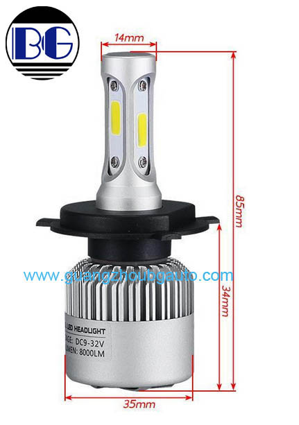 Factory Direct Selling 8000 Lumen COB chip S2 LED headlight hot sell in middle east