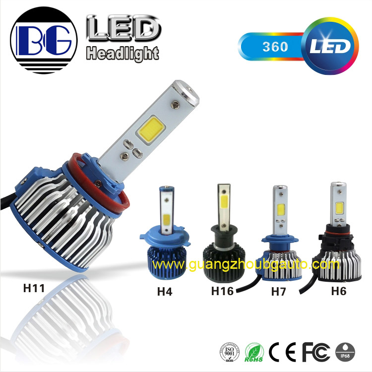 Factory direct 360 LED headlight xenon LED car light 360 led bulb